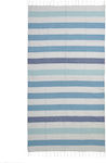 Πετσέτα Θαλάσσης Pestemal Βαμβακερή Μπλε-λευκή-γαλάζια 90x180εκ Ble 5-46-509-0031
