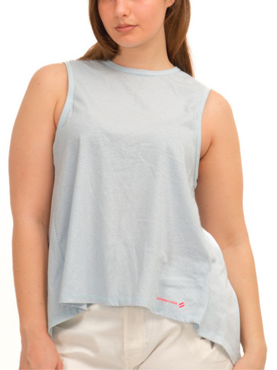 Superdry Damen Sportliche Bluse Ärmellos Blau