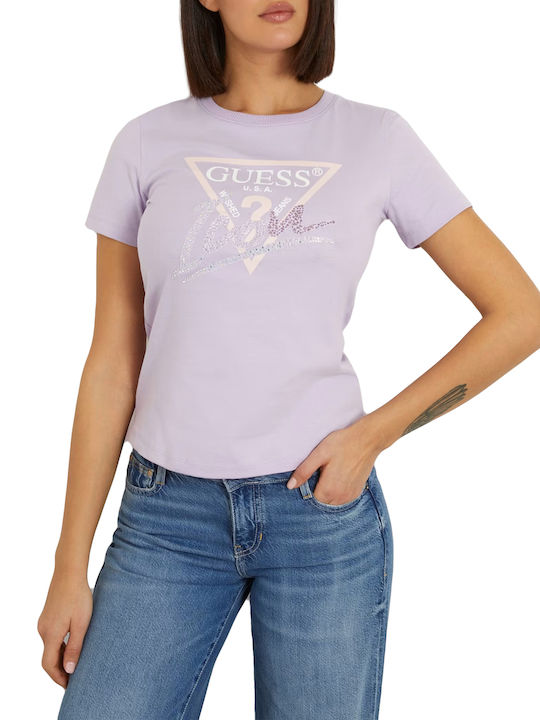 Guess Γυναικεία Μπλούζα Lilac