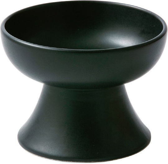Bol ceramic rotund pentru câini și pisici Denik, negru, 11cm