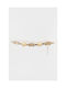 Leather Twist Women's Belt Chain Gold