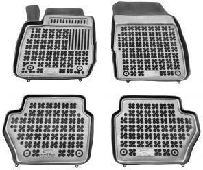 Rezaw Plast Set of Front and Rear Mats 4pcs Tray Type for Ford Fiesta 2008-2017 Black
