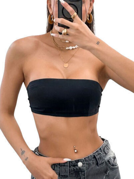 Γυναικεία Μπλούζα Strapless Μαύρο