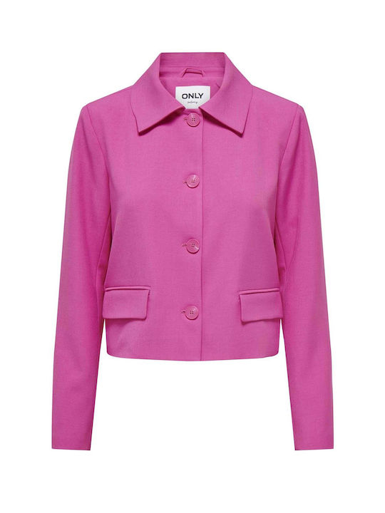 Only Scurt Blazer pentru femei Sacou Fuchsia