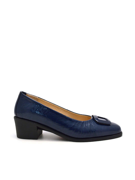 Relax Anatomic Anatomic Patent Leather Blue Heels