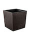 Κασπώ Rattan Καφέ 22.5x22.5x23εκ.