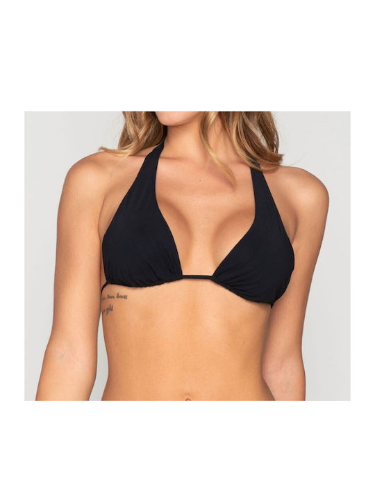 Luna Triangle Bikini Top Black