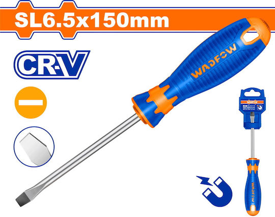 Wadfow Magnetic Long Screwdriver Straight Size 6.5x150mm