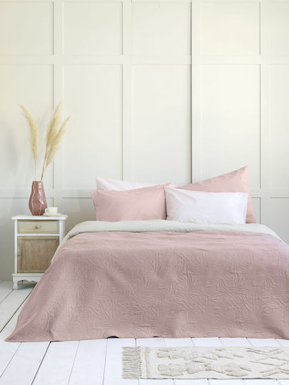 Nima Natara Υπέρδιπλο Light Beige / Rose Pink 240x260cm