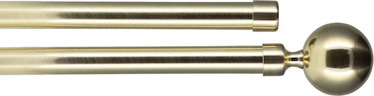 Ausziehbar Metallisch Vorhangstange Doppel mit Stange Φ19mm 380-380cm Gold