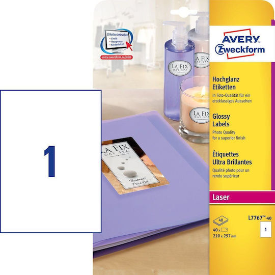 Avery Etichete autoadezive A4 Dreptunghiulare 210x297mm