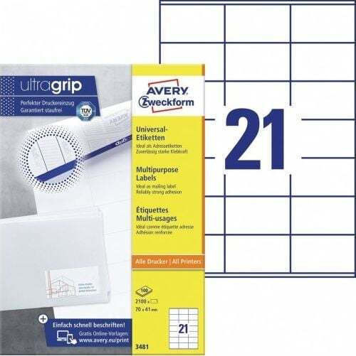 Avery Selbstklebende A4-Etiketten 70x41mm