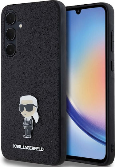 Karl Lagerfeld Fixed Glitter Back Cover Πλαστικό / Σιλικόνης Μαύρο (Galaxy A35)