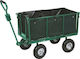 Trailer & Dump Cart & Foldable Garden Cart Log Transport Metallic Four-wheel 200lt 95x50cm.