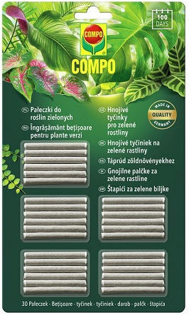 Compo Λίπασμα σε Sticks Αζώτου, Φωσφόρου, Καλίου (13-6-10) για Πράσινα Φυτά 30τμχ