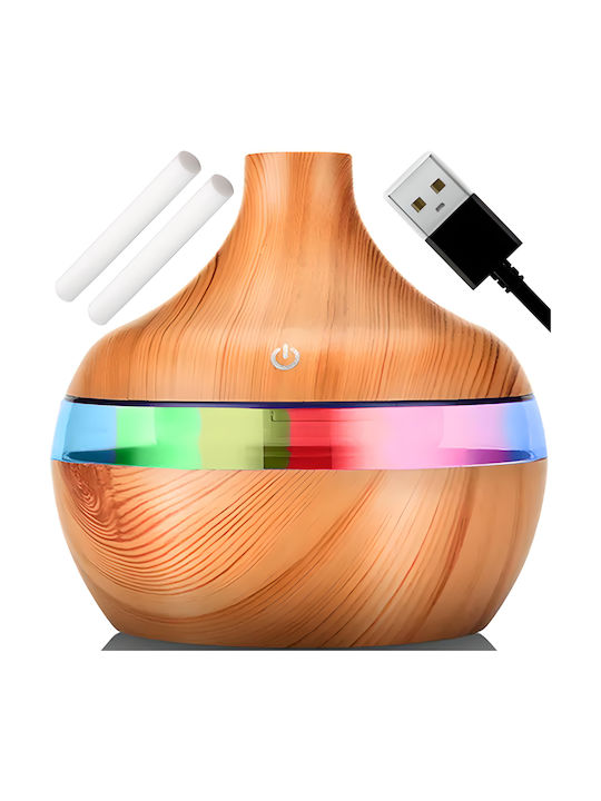 Aromatherapy Led Συσκευή Αρωματοθεραπείας Υπερήχων με Χρονοδιακόπτη Πράσινη 500ml E687