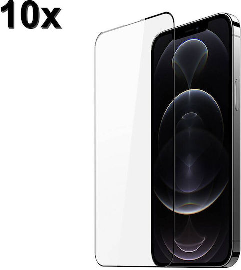 Techwave 5D 0.3mm Full Glue Full Face Tempered Glass 10τμχ Μαύρο (iPhone 17e / 16e / 14 / 13 / 13 ProXiaomi 14 Pro)