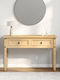 Console Table of Solid Wood & Metal Coffee L115xW46xH73cm