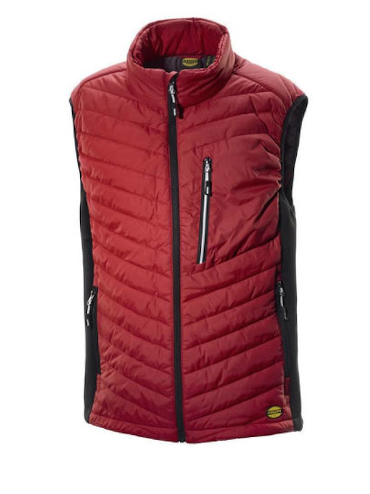Diadora Bărbați Vestă de siguranță cu benzi reflectorizante Roșu