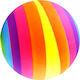 Artikel Ball Pvc 230mm Regenbogen Mix