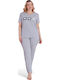 PijaMood Summer Women's Pyjama Set Gray