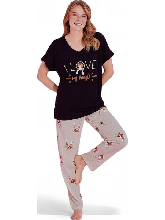 PijaMood Summer Women's Pyjama Set Black