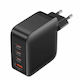 Vention Mobile Phone Charger with USB-A Port and 3 USB-C Output Ports and USB-C - USB-C Cable 140W Power Delivery / Quick Charge 3.0 Black