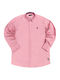 New World Polo Herrenhemd Langärmelig Baumwolle Pink