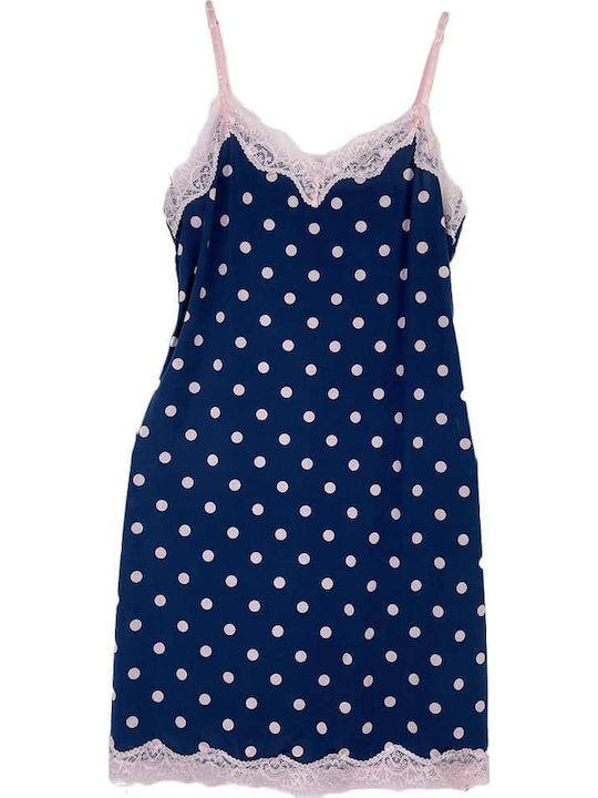 Women's Polka Dot Lace Stretch Slim Fit Nightgo...