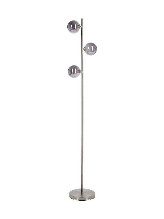 Beliani Floor Lamp Silver