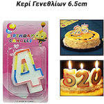 Birthday Candles 6.5cm Number 4