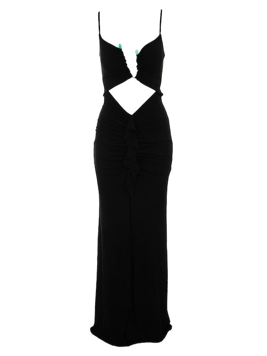 Christelle Nima Maxi Rochie de Seară Negru