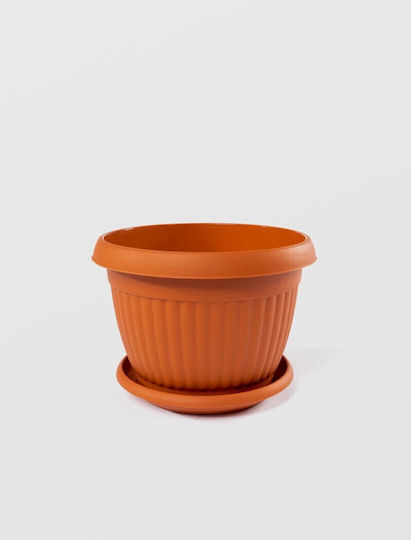Pot Tray Plastic Brown 13×10 Cm