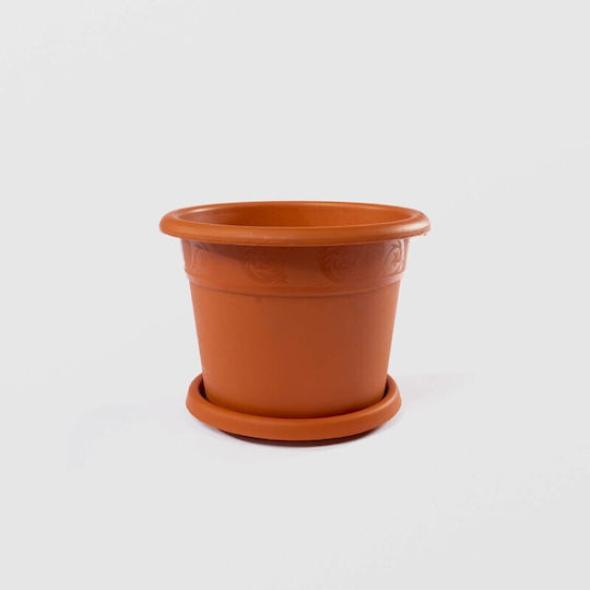 Round Pot Tray Pattern Plastic Brown 25×20 Cm Round Pot Tray Pattern Plastic Brown 25×20 Cm