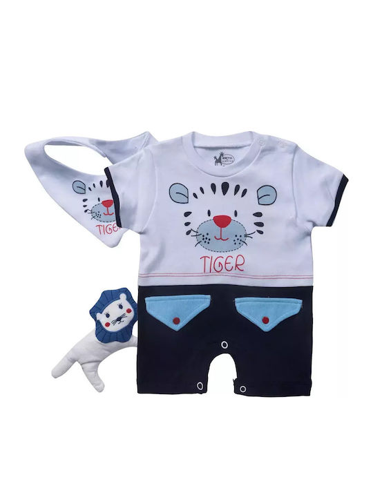 Hashtag Baby Bodysuit Set Short-Sleeved White 3pcs