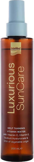 InterMed Spray cu Apă Vitaminizată Autobronzantă de Corp Luxurious Dark 200ml