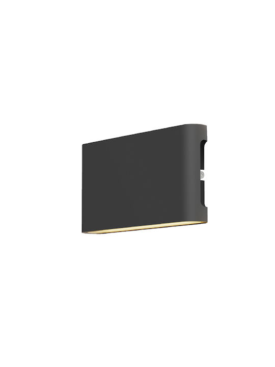 Inlight Wall-Mounted Outdoor Spot LED IP44 10W with Adjustable White Double Beam Light 17.5x9cm