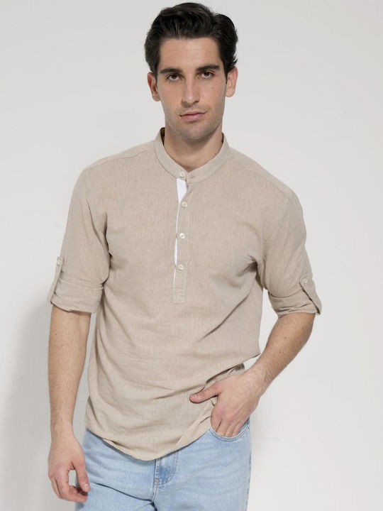 Short Sleeve Blouse Beige