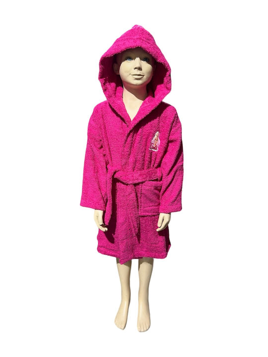 Barbie Kids Hooded Bathrobe Red