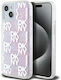 DKNY Liquid Glitter Checkered Pattern Back Cover Πλαστικό / Σιλικόνης Ροζ (iPhone 13)