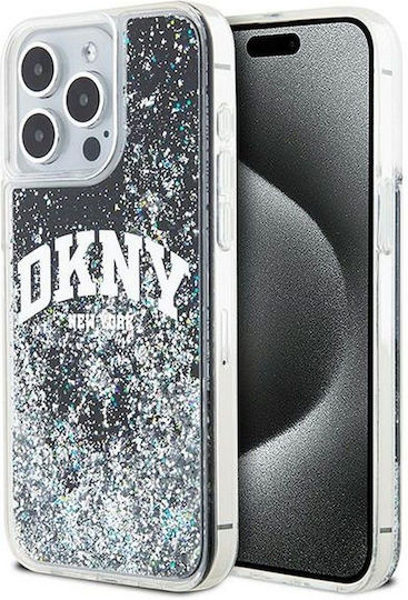 DKNY Liquid Umschlag Rückseite Kunststoff / Silikon Schwarz (iPhone 15 Pro Max)