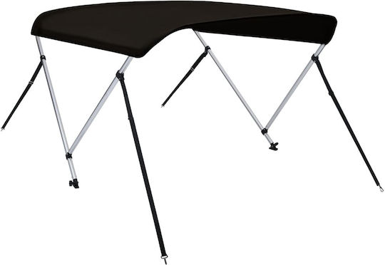 vidaXL Aluminium Boat Canopy L179xW156xH93cm Black