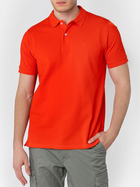 The Bostonians Men's Short Sleeve Blouse Polo Orange