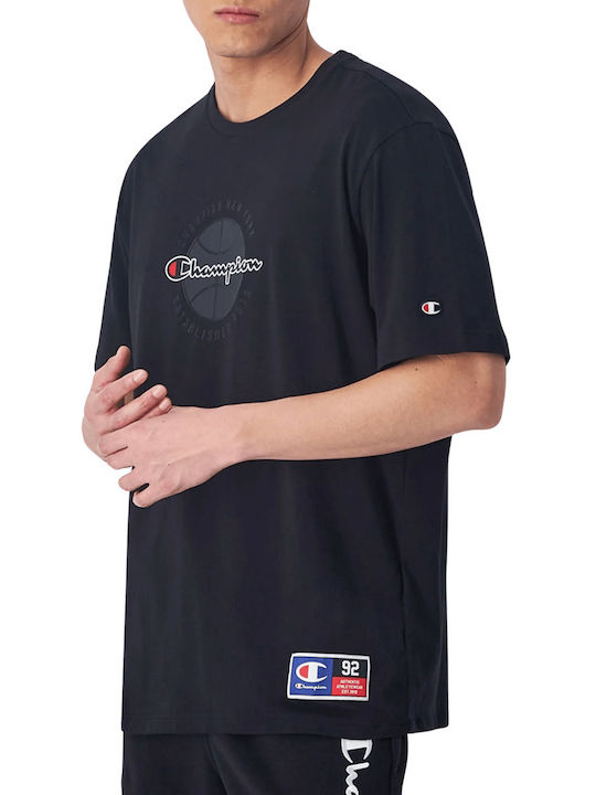 Champion Crewneck Men's Short Sleeve T-shirt Black