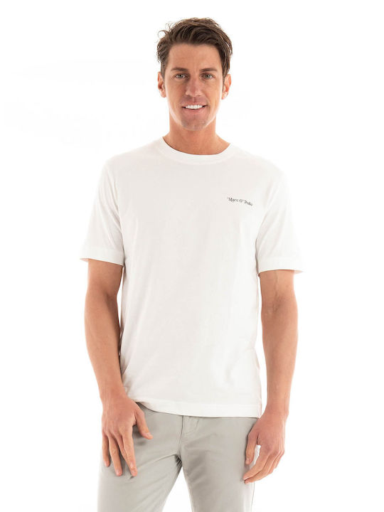 Marc O'Polo T-shirt Bărbătesc cu Mânecă Scurtă Off White