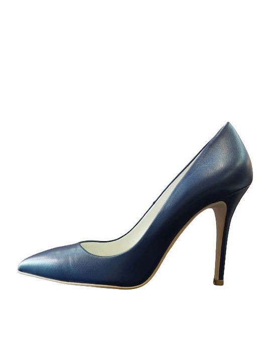 Mourtzi Leder Pumps Blau