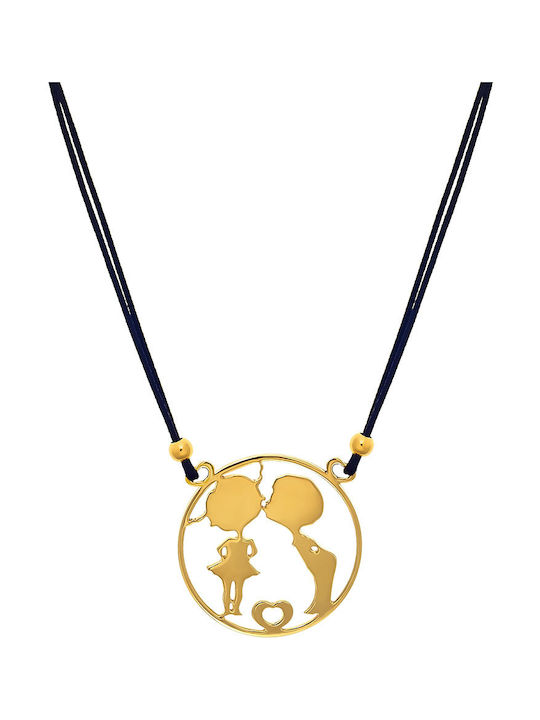 Silver Necklace "Boy & Girl" Gold-Plated