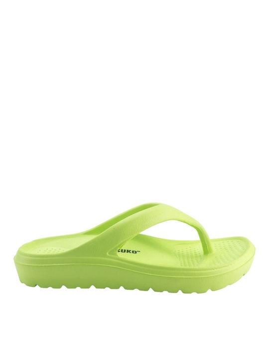 Mitsuko Frauen Flip Flops in Grün Farbe