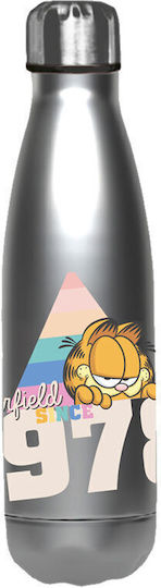 CyP Brands Rostfreier Stahl Kinder Trinkflasche Thermos mit Schraubverschluss Auslaufsicher Silber 550ml