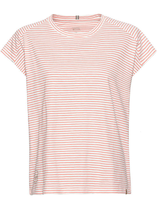 Camel Active Women's Athletic T-shirt Striped Pink